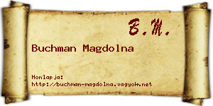 Buchman Magdolna névjegykártya